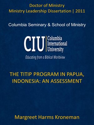 cover image of THE TITIP PROGRAM IN PAPUA, INDONESIA: